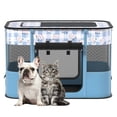 thumbnail image 1 of Corral portátil para mascotas XRG para gato y perro 90x70x60 cm Oxford azul, 1 of 9