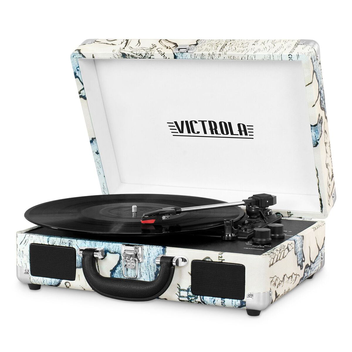briefcase record player with bluetooth