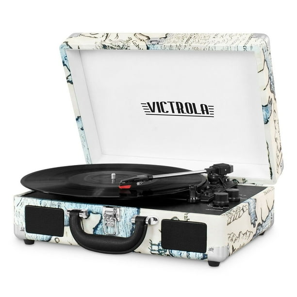 Victrola Bluetooth Portable Suitcase Record Player with 3speed