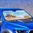thumbnail image 4 of HUIACONG Sea Turtle Print Car Windshield Sun Shade UV Reflective Foldable Car Foldable Visor for Most Cars Universal Windshield Most Sedans SUV Truck, 4 of 7