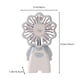 thumbnail image 3 of Ventilador de mano para electrodomésticos, portátil, de 3 velocidades, recargable por USB, funciona con pilas, ideal para exteriores, oficina y viajes. Mini ventilador azul., 3 of 6