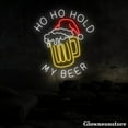 thumbnail image 4 of Glowneon Ho Ho Hold My Beer Neon Sign, Beer Cup Santa Hat LED Sign, Bar Restaurant Beer Club Décor, 4 of 5