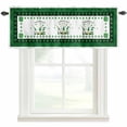 thumbnail image 4 of Kitchen Valances for Window, St. Patrick's Day Dwarfs with Buffalo Plaid Border Light Filtering Rod Pocket Valance Curtain, Irish Theme Short Curtains Window Topper for Bedroom Living Room 42x12in, 4 of 9
