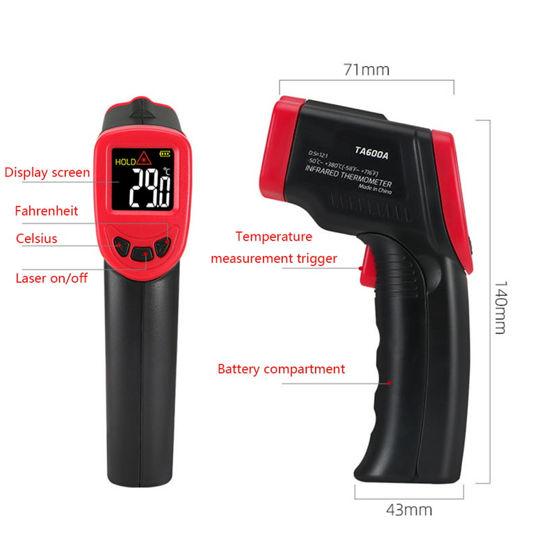 OOKWE Digital Infrared Thermometer Non-Contact Temperature Meter Pirometer  Imager Hygrometer for Factory Product 