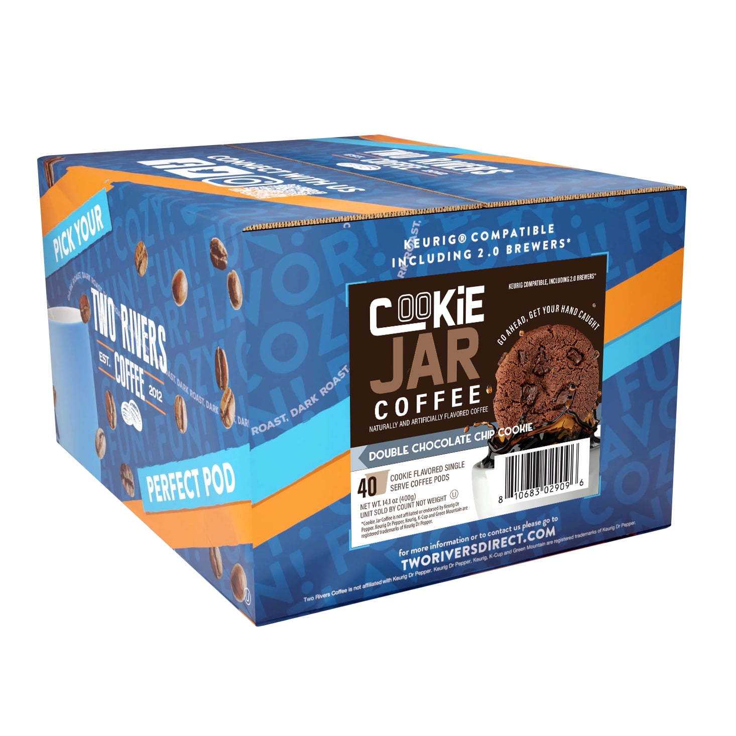 Cookie Jar Double Chocolate Chunk Coffee Pods, 40-Pack