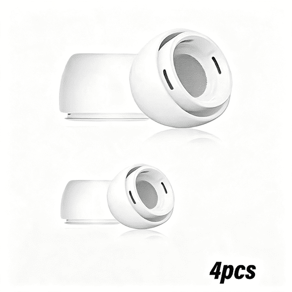 BPPEG 4 Pairs Replacement Ear Tips for Airpods Pro 2Nd\/1St (4Size-White) | Silicone Earbud Tips , Built-In Dust Guard Screen，With Noise Isolation, Soft Comfort Ear Tips Kit