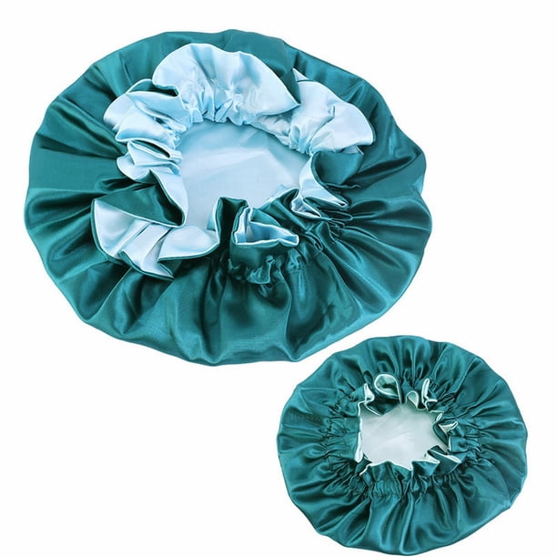 Gorro de dormir de satén para padres e hijos - Imitación de seda, elástico, para proteger el cabello