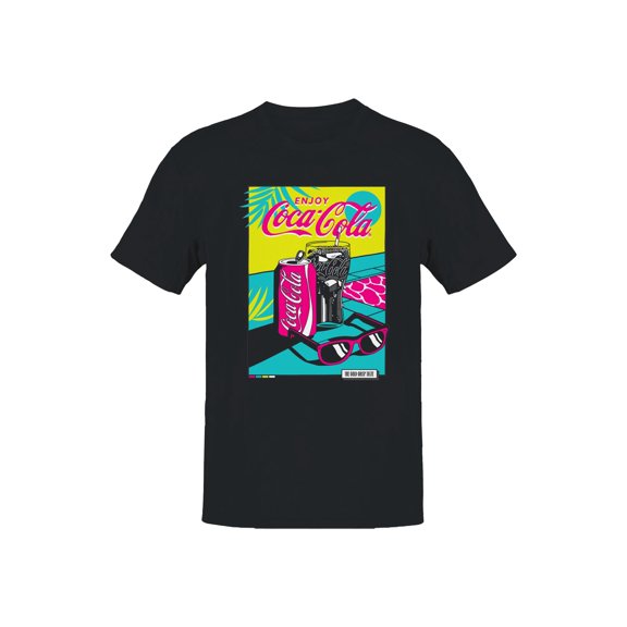 Officially Licensed Coca Cola Tropical Vibes Poster Men's T-shirt