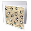 3dRose Panda Bears, Greeting Cards, 6 x 6 inches, set of 12