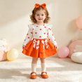 thumbnail image 2 of WhouRiu Baby Girls Casual Outfits Long Sleeve Ruffle Tees Bow Skirts And Headband Sets Cute Clothes, 2 of 8