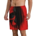 thumbnail image 2 of KLL Minimalist Skull Red Men's Casual Summer Beach Shorts Hawaiian Shorts with Pockets-XX-Large, 2 of 5