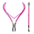 thumbnail image 6 of Professional Cuticle Trimmer Nail Cuticle Cutter Stainless Steel Cuticle Nippers with Sharp Blades of Cuticle Clippers Manicure Tools with Double Spring-Pink, 6 of 9