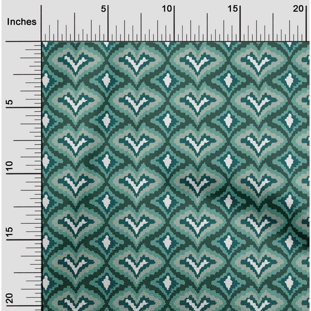 oneOone Silk Tabby Fabric Ogee Flame Stitch Decor Fabric Printed BTY 42 Inch Wide