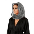thumbnail image 4 of YUNAFFT Breathable Sequin Embellished Headscarf Hood for Women - Lightweight Solid Color Scarf Wrap with Charming Shimmer, 4 of 4