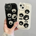 thumbnail image 2 of Cat Claws Cute Fall Winter Theme Plush Furry TPU Case Compatible with iPhone Case (iPhone 14,Black), 2 of 7