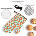 thumbnail image 3 of Pofeuu Cartoon Carrot Print Oven Mitts and Pot Holders 4 pcs Set,High Heat Resistant 500 Degree Extra Thicken Long Kitchen Cotton Oven Glove for Cooking, 3 of 6
