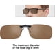 thumbnail image 4 of Frameless Clip-on Sunglasses, Uv400 Polarized Sunglasses Lens Dark Brown, 4 of 5