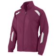 thumbnail image 2 of Augusta Ladies Water Resistant Micro Polyester Jacket - MAROON/ WHITE - S 3502, 2 of 2