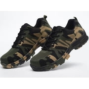 Tanleewa Men’s Steel Toe Work Shoes Breathable Safety Sneakers Shoe Size 11
