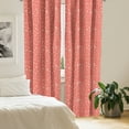thumbnail image 2 of Ambesonne Coral Curtains, Moon and Stars Space, Pair of 28"x95", Coral White, 2 of 5