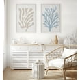 thumbnail image 6 of Kate and Laurel Sylvie Abstract Coral Ocean Blue Framed Canvas Wall Art by The Creative Bunch Studio, 23x33 White, Simple Modern Ocean Beach Wall Décor Art, 6 of 6
