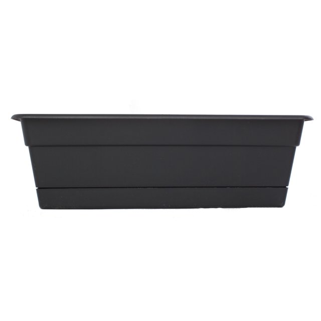 Caja con ventana Bloem Dura Cotta 30 pulgadas Negra DCBT30-00