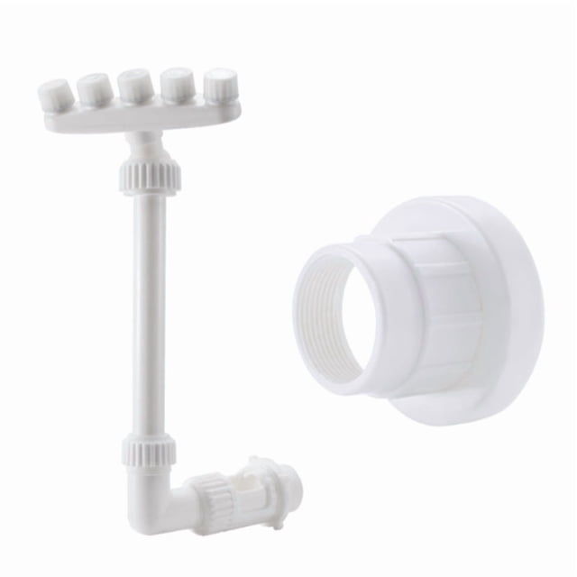 Adjustable Pool Fountain for Above Ground & Inground Pools, Five Nozzles Waterfall Sprinkler for Cooling