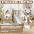 thumbnail image 5 of XJD 12 in 1 Toddler Slide and Swing Set - Baby Slide for Toddlers 1-3, Indoor Outdoor Toddler Playset Playground, Coffee, 5 of 15
