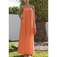 thumbnail image 2 of Chouyatou Women's Summer Backless Tied Spaghetti Straps Casual Loose Cutout Maxi Dress with Pockets, 2 of 6