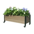 thumbnail image 2 of Everbloom 45" x 19" x 17" Brown and Black Wood, Plastic and Steel Planter Box, 2 of 8