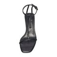 thumbnail image 3 of French Connection Women's Black 81 Textured Buckle Block Heel Dress Sandals Size 7, 3 of 5