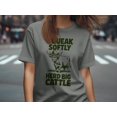 thumbnail image 2 of Funny Cow Tee, Comfort Colors T-Shirt, Cozy s, Squeak Softly Herd Big Cattle, Cute Animal Cartoon Graphic Shirt, 2 of 5