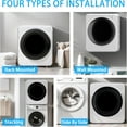 thumbnail image 7 of 1.6 cu.ft Portable Clothes Dryer, 800W Compact Dryer with Stainless Steel Tub, 5 Modes Auto Stop & Easy Control Small Dryer Machine, Ideal for Laundry, Apartments, Dorms, RVs, White, 7 of 7