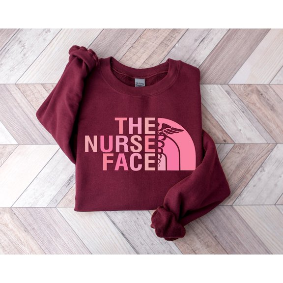 The Nurse Face Sweatshirt, NICU Nurse Crewneck, Labor and Delivery Nurse Shirt, Registered Nurse Sweatshirt