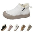 thumbnail image 2 of XIMIN Womens Winter Snow Boots Ankle Boots Warm Plush Lined Booties Slip On Walking Hiking Cotton Shoes Platform Sneakers Outdoor Non-Slip Fleece Short Boot, 2 of 6