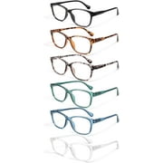 Gaoye Reading Glasses Women or Readers Men 6 Pack Stylish Computer Eyeglasses - Ease Blurry Vision (A1 Glasses, 1, diopters)