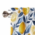 thumbnail image 5 of Bedroom Curtains 63 Inches length, Yellow Lemon Window Treatment Curtain Drapes, Blue Flower Leaves Spring Summer Plant Rod Pocket Curtain Panels for Living Room Kitchen, 42"x63", 2 Panels, 5 of 7