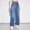 Blue, variant on Women's Jeans Bootcut Plus Size Summer Casual Blue Commuting Washed Versatile Denim Pants