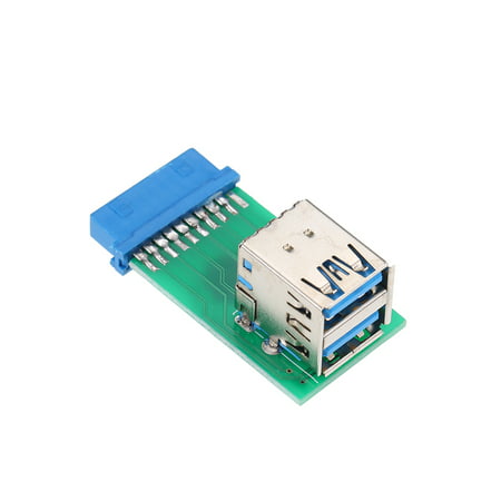 Dual USB 3.0 Type-A Female to Motherboard Adapter Card 20Pin/19Pin