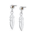 thumbnail image 5 of Elli by Julie & Grace Feather Crystal Earring 925 Silver For Women, 5 of 7