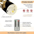 thumbnail image 5 of Iauyy Flameless Candles Battery Operated LED Pillar Candles with Remote and Timer, Golden Texture Set of 2 （S), 5 of 8
