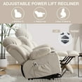 thumbnail image 7 of Power Lift Recliner for Elderly, Heavy Duty Electric Recliner Chair with Remote, Plush Fabric Reclining Sofa Chair, Beige, 7 of 7