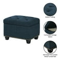 thumbnail image 3 of Convenience Concepts Designs4Comfort 5th Avenue Storage Ottoman, Dark Blue Fabric, 3 of 11