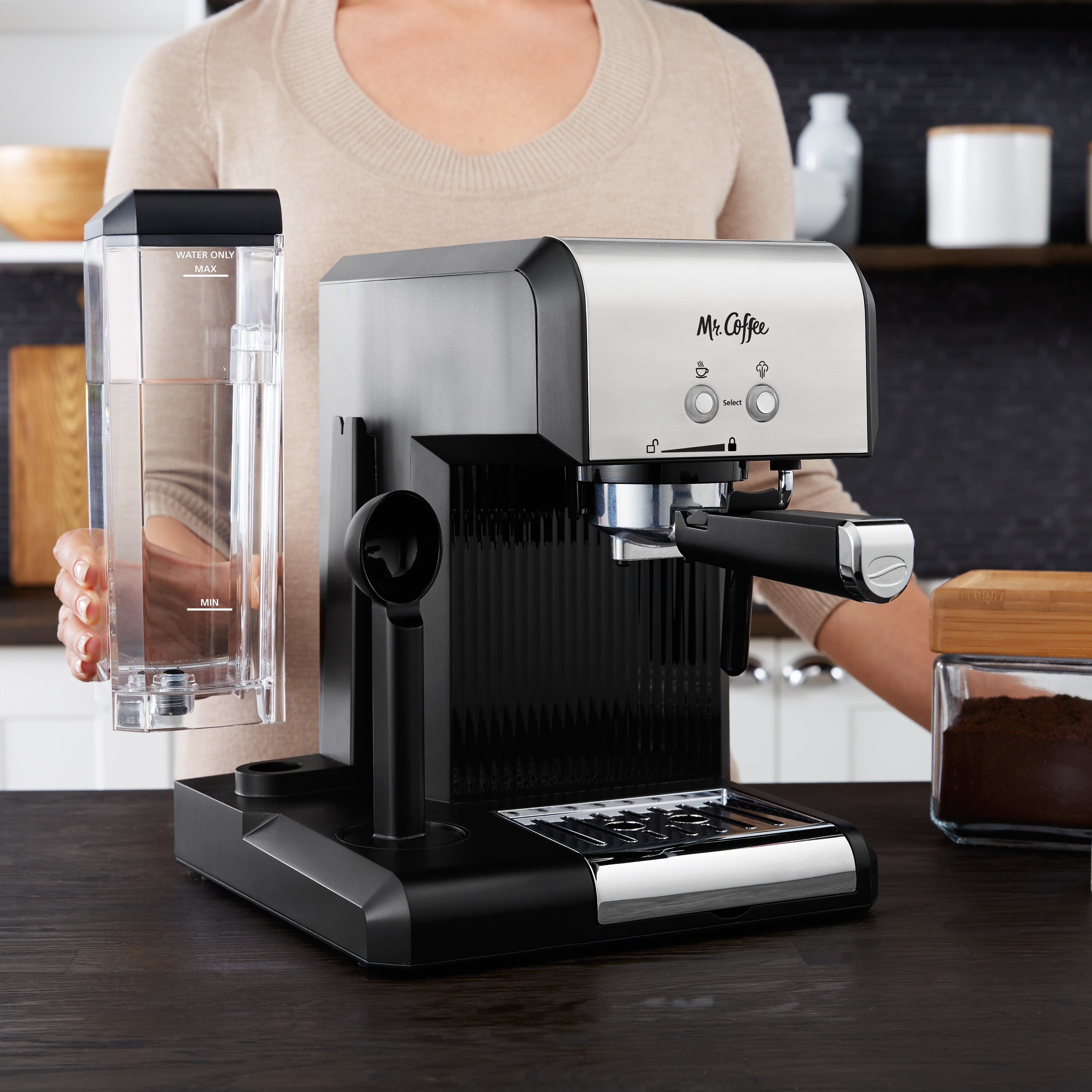 Mr. Coffee BVMCECMPT100 Easy Espresso Machine - Black, 1 - Fry's
