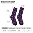 thumbnail image 4 of Goofa Purple Butterfly Printed Men's Crew Socks, Soft Durable Breathable Moisture-Wicking with Odor Control Cotton socks, 4 of 9