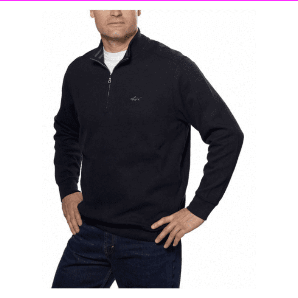 1 4 zip mock neck sweater