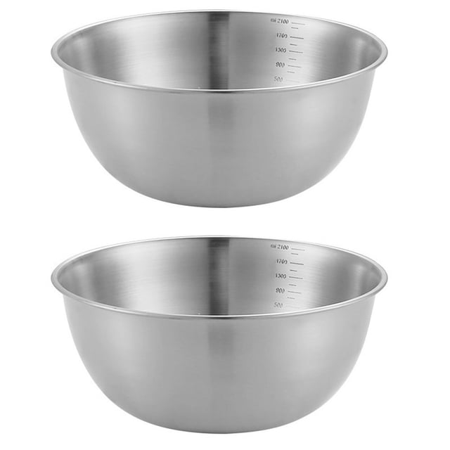 Tazones for mezclar de acero inoxidable, tazón medidor for hornear, tazón de sopa de Ramen coreano, bandeja de ensalada de Metal