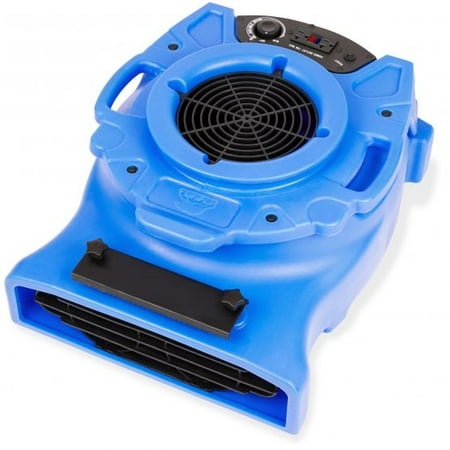 UPC: 0875333002782 | B-Air VENTLO-25 1/4 HP Low Profile Air Mover Carpet Dryer Floor Fan for Home Retail Plumbing Water Damage Restoration Blue