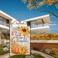 thumbnail image 5 of With God All Things are Possible Fall Large Decorative House Flag, Religious Autumn Pumpkin Sunflower Maple Leaves Yard Garden Outside Decor, Thanksgiving Inspirational Outdoor Decoration 28x40, 5 of 5