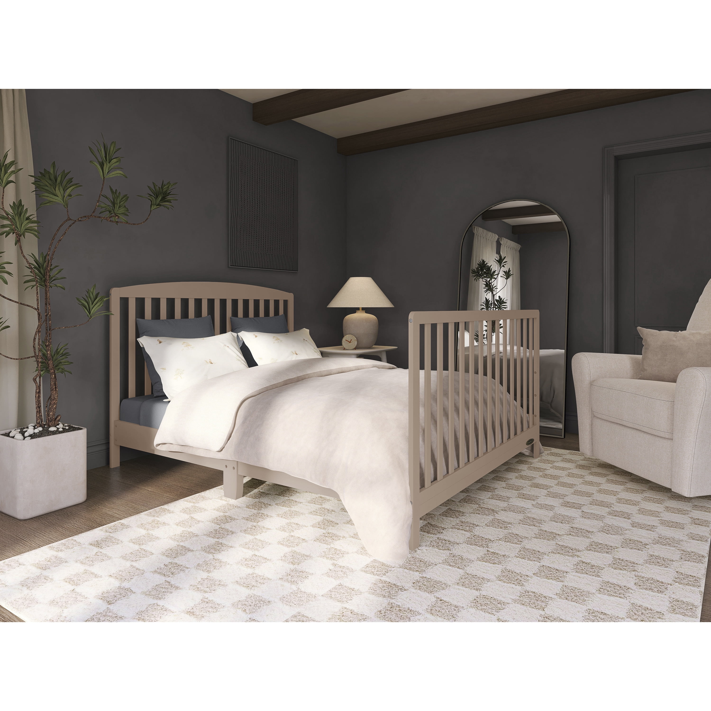 Dream On Me Odelle 5 in 1 Convertible Crib, Almond Butter